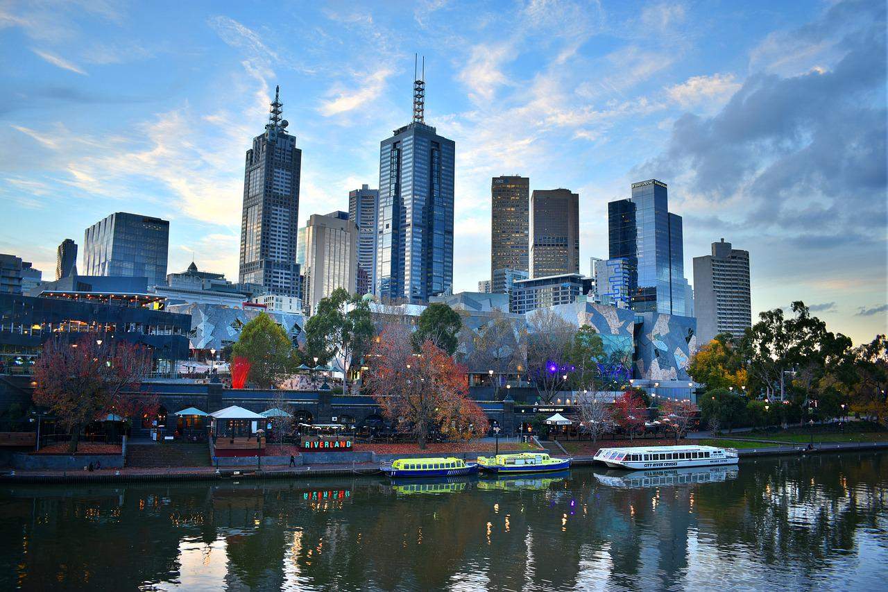 Die Skyline von Melbourne